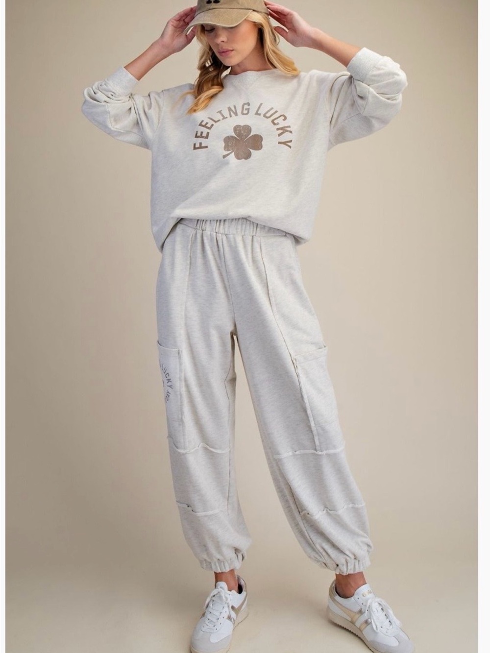 Feeling Lucky Graphic Washed Terry Set Easel